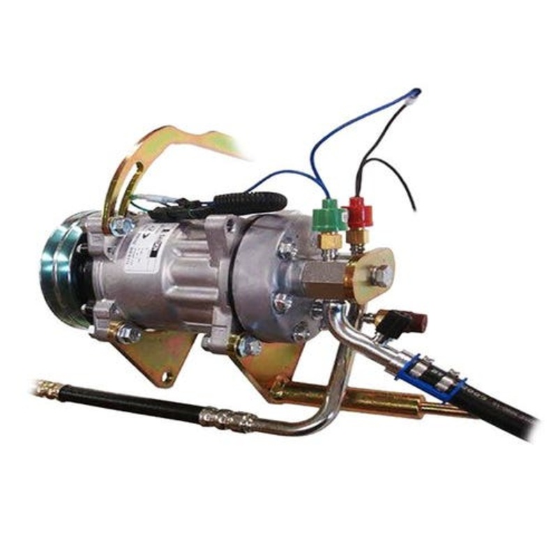 Air Conditioning Compressor Conversion Kit - Replaces A-6 Compressor fits John Deere 4000 4020 4040 4230 4240 4320 4430 4440 4630 4640 4840 7520 8430