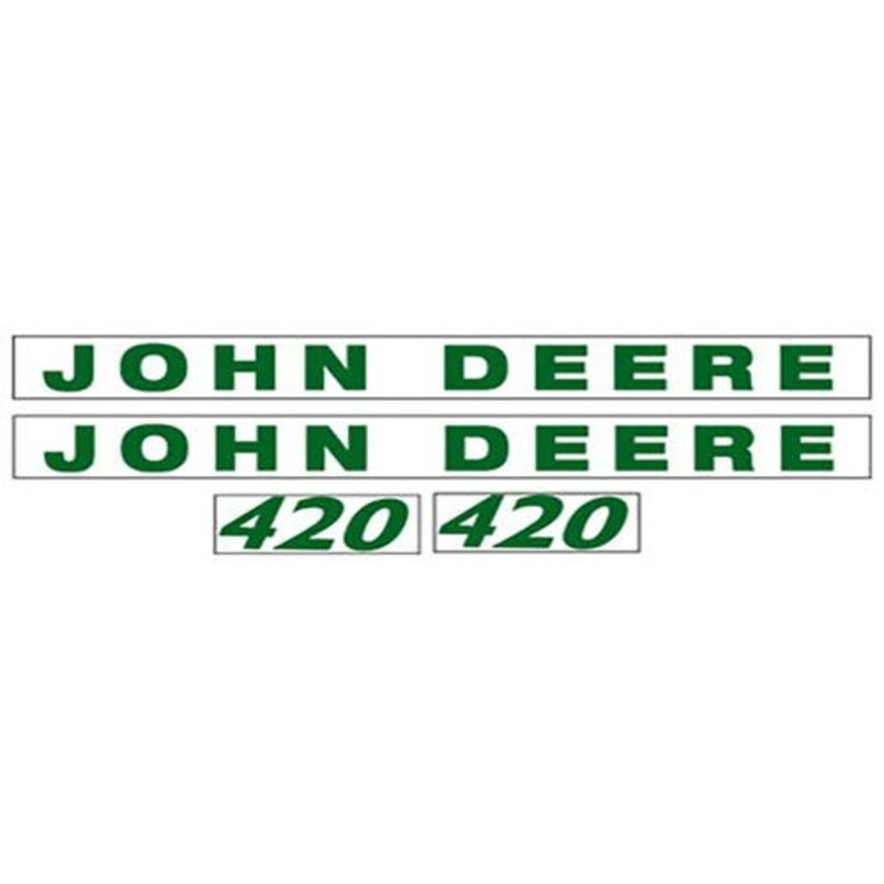 Hood Decal 420 fits John Deere 420 420 HJD420
