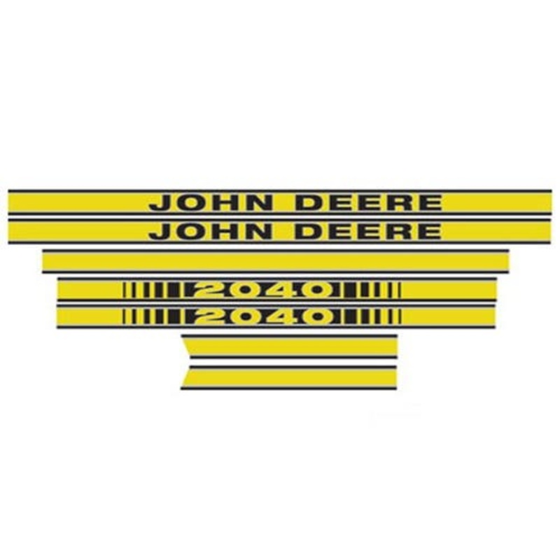 Tractor Decal Set Hood 2040 Yellow fits John Deere 2040 JD412