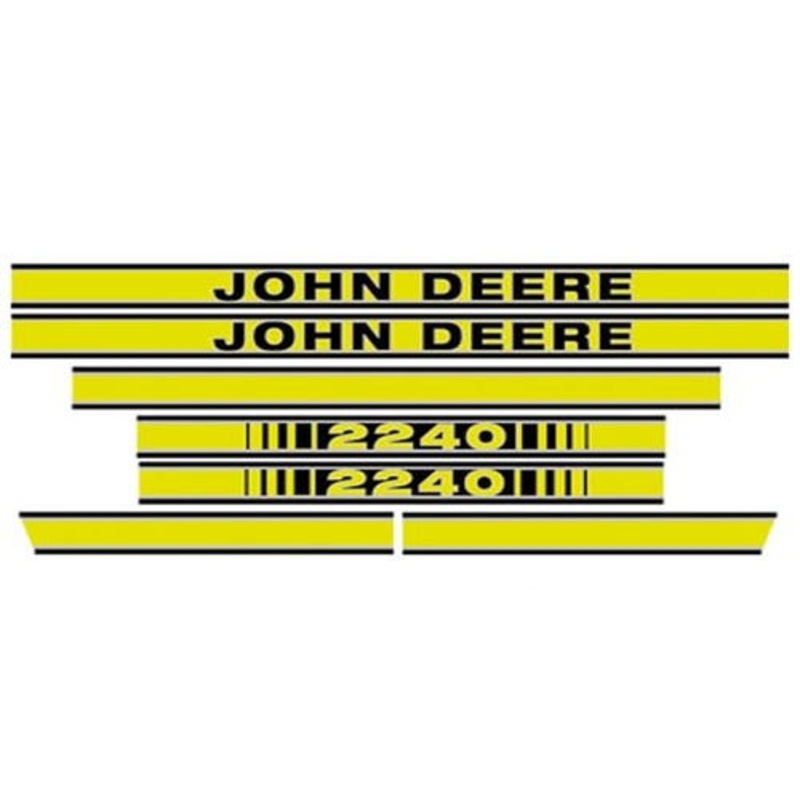 Tractor Decal Set Hood 2240 Yellow fits John Deere 2240 JD416
