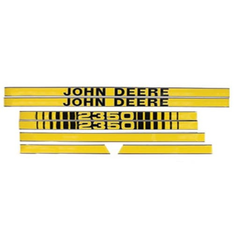 Tractor Decal Set Hood 2350 Yellow fits John Deere 2350 JD407
