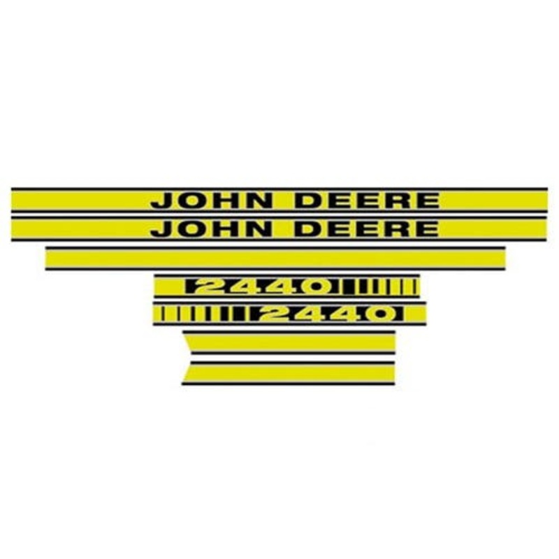 Tractor Decal Set Hood 2440 Yellow fits John Deere 2440 JD409
