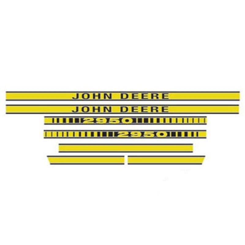 Tractor Decal Set Hood 2950 Yellow fits John Deere 2950 JD410