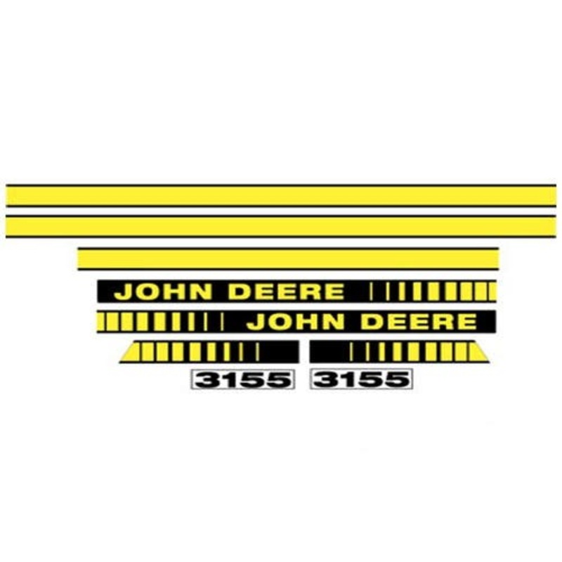 Tractor Decal Set Hood 3155 Yellow fits John Deere 3155 JD415