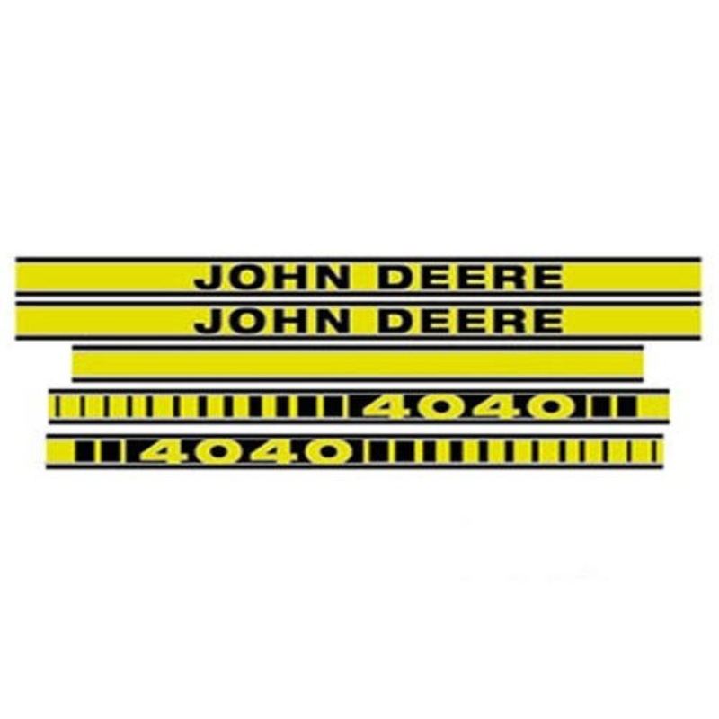 Tractor Decal Set Hood 4040 Yellow fits John Deere 4040 JD4040TP