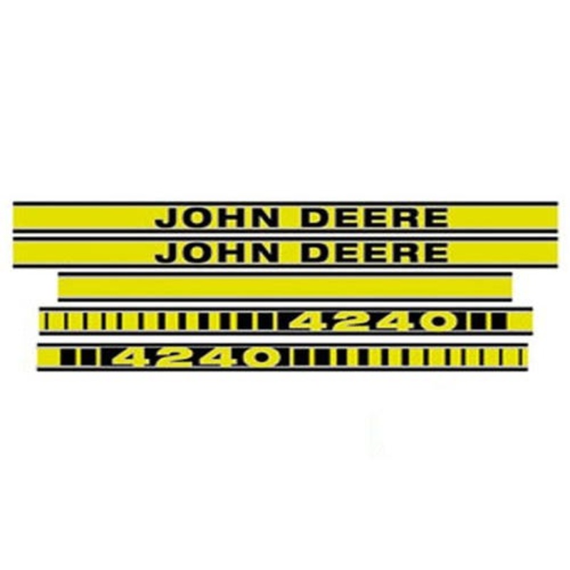 Tractor Decal Set Hood 4240 Yellow fits John Deere 4240 JD4240