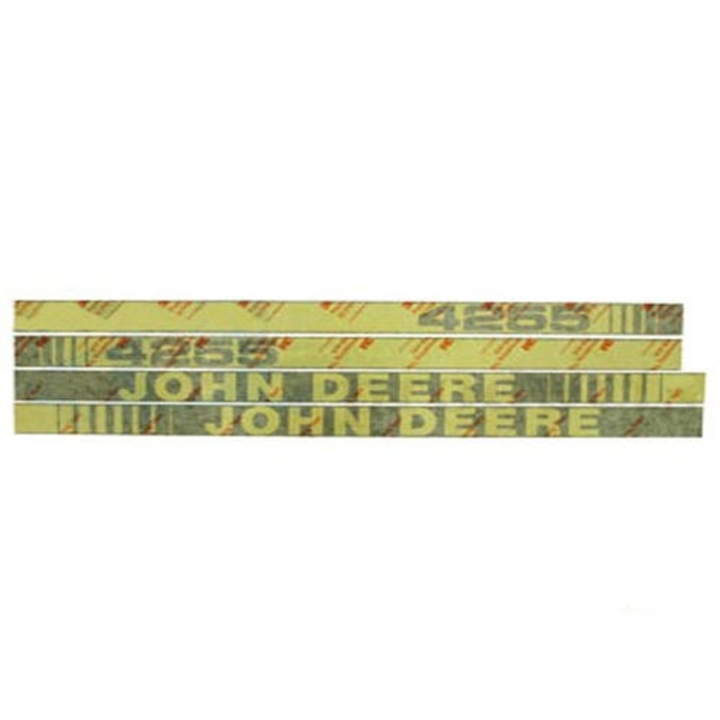 Tractor Decal Set Hood 4255 Yellow fits John Deere 4255 JD4255