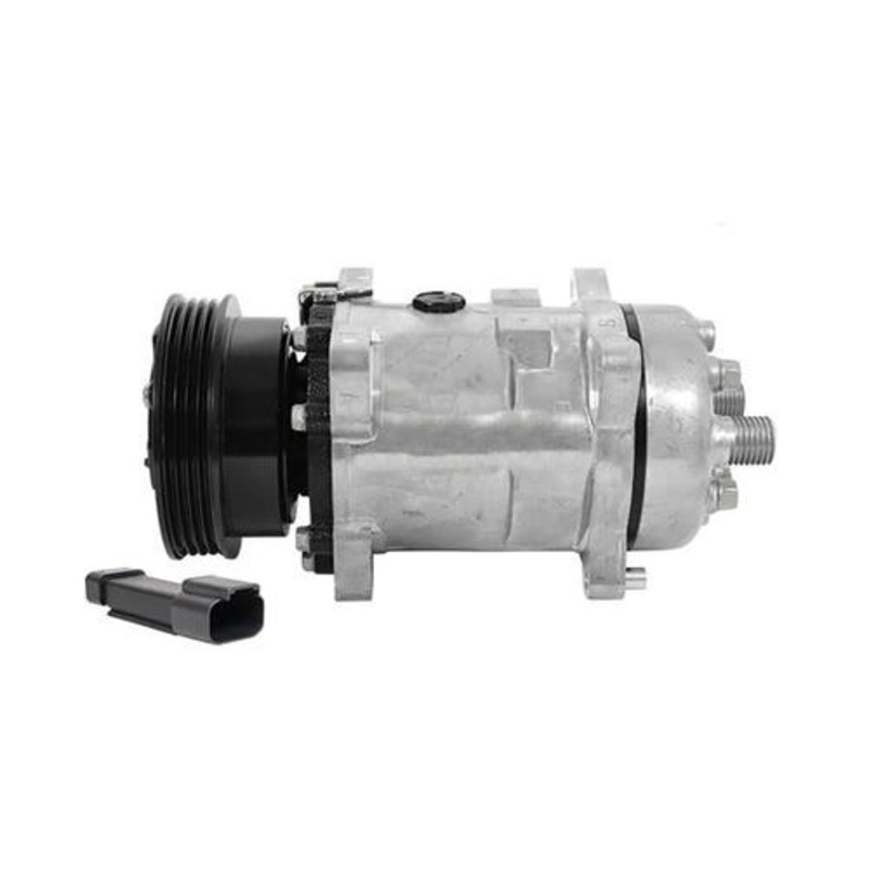 Air Conditioning Compressor - 4 Groove Pulley fits Bobcat S595 T595 S510 E32 E35 E42 E45 E50 E55 S550 S570 S590 S630 S650 T550 T590 T630 T650 7023585