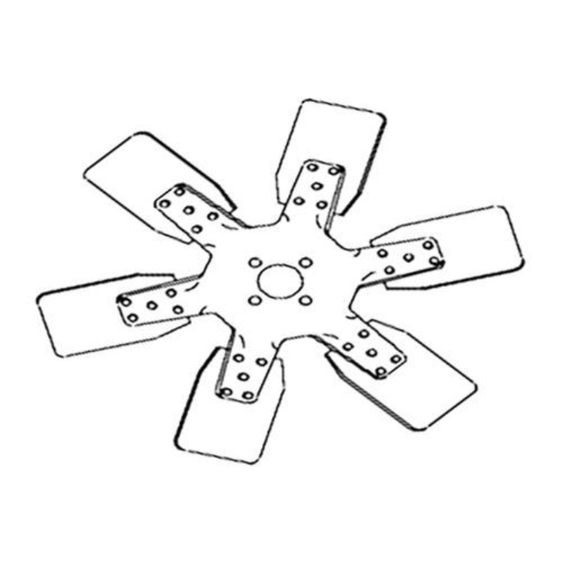Fan Blade - 6 Blade fits International 2500A 2500B Hydro 84 268 474 484 544 574 674 684 685 784 2500A C200 2500A 2500B 84355C1 527473R1