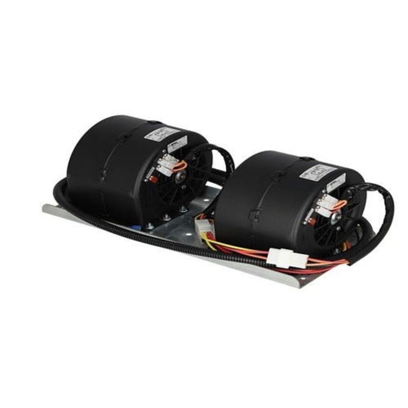 Cab Blower Motor Assembly - Base Length: 15-5/8" fits Case 1896 2090 2096 2290 2390 2470 2590 4490 1150E 1150H F64740 fits Case IH 1896 2096 A42568