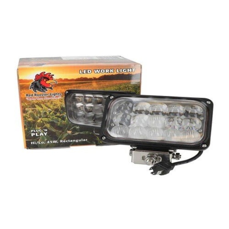LED Work Light - 45W Rectangular Hi Lo Beam Universal