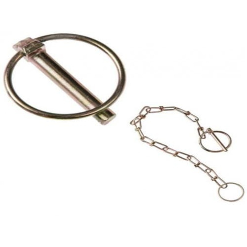 Lynch Pin 7/16" Shaft 1-3/4" Shank 1-1/2" Length 2" Overall with 12" Chain Category 1-2 2 Pack