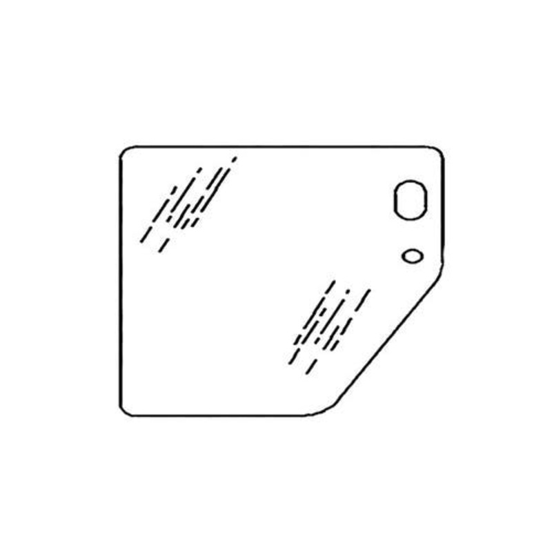 Cab Glass - Door Lower Left Hand fits John Deere 315 300D 310E 410E 510 300D 310 310D 310E 310SE 315 315D 315SE 410 410D 410E 510 510D 710D T133336