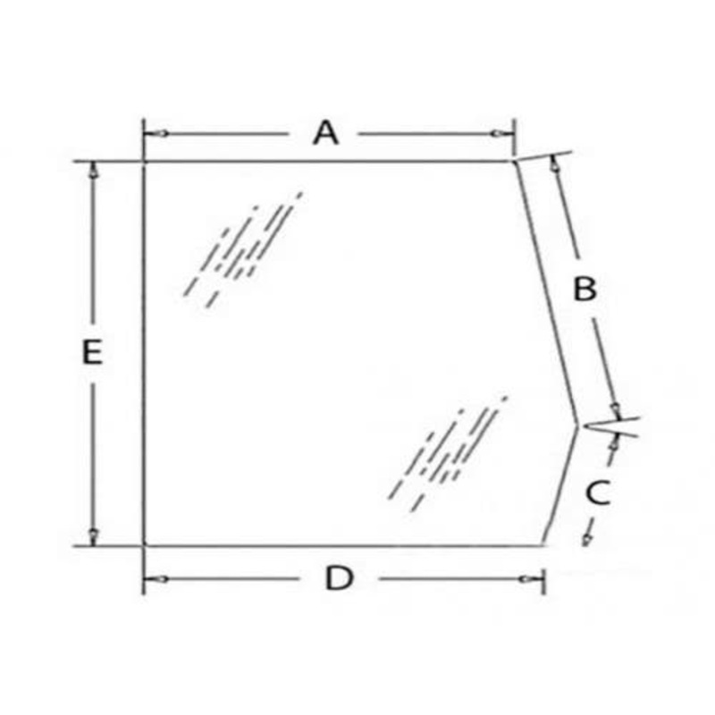 Cab Glass - Door Upper Left Hand fits Ford 445 445C 455 555 555C 555D 655C 445 445C 455 455D 555 555C 555D 575D 655 655C 655D 455C 675D E7NN94297N17AA