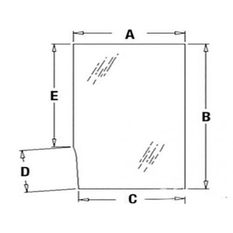 Cab Glass - Door Upper Left Hand fits John Deere 210 210C 310 310C 315 315C 410 410B 410C 415B 510 510B 510C 515B 610B 610C 710 710B 710C T113463