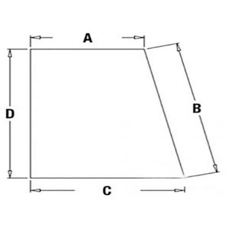 Cab Glass - Door Upper Right Hand fits Case 580 Super M 580 Super M 580 Super M 580M 580 Super M 590 Super M 580M 580 Super M 590 580 Super M 360046A1