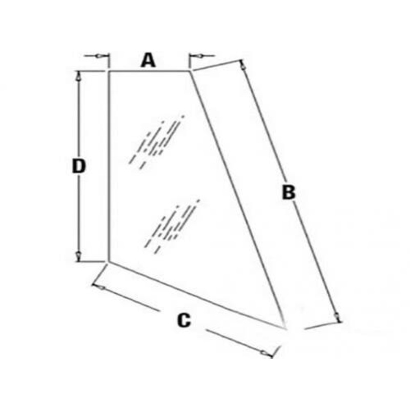 Cab Glass - Rear Corner Right Hand fits John Deere 315 310G 310SG 410G 410J 310 310G 310J 310SG 310SJ 315 315SG 410 410G 410J 710 710G 710J T164705