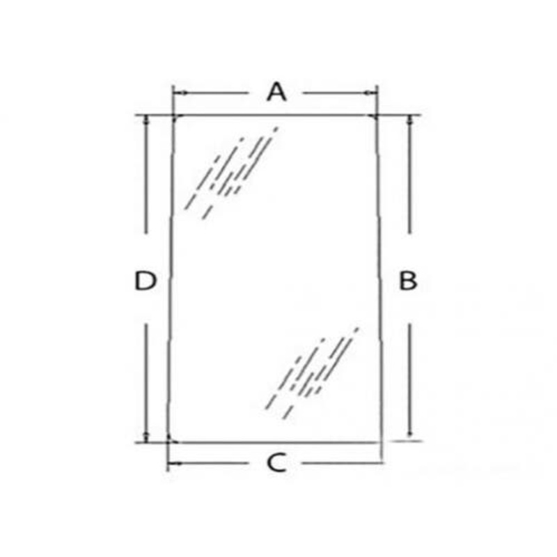 Cab Glass - Rear Left Hand fits John Deere 330 80 110 120 160LC 200LC 230 230LC 230LCR 270 270LC 330LC 370 450 550 750 4383431 AT215569 fits Hitachi