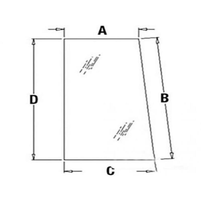 Cab Glass - Side Rear Left Hand / Rear Right Hand fits John Deere 300 300D 310D 510 315 300 300D 310 310D 315 315D 410 410D 510 510D 710 710D AT139793