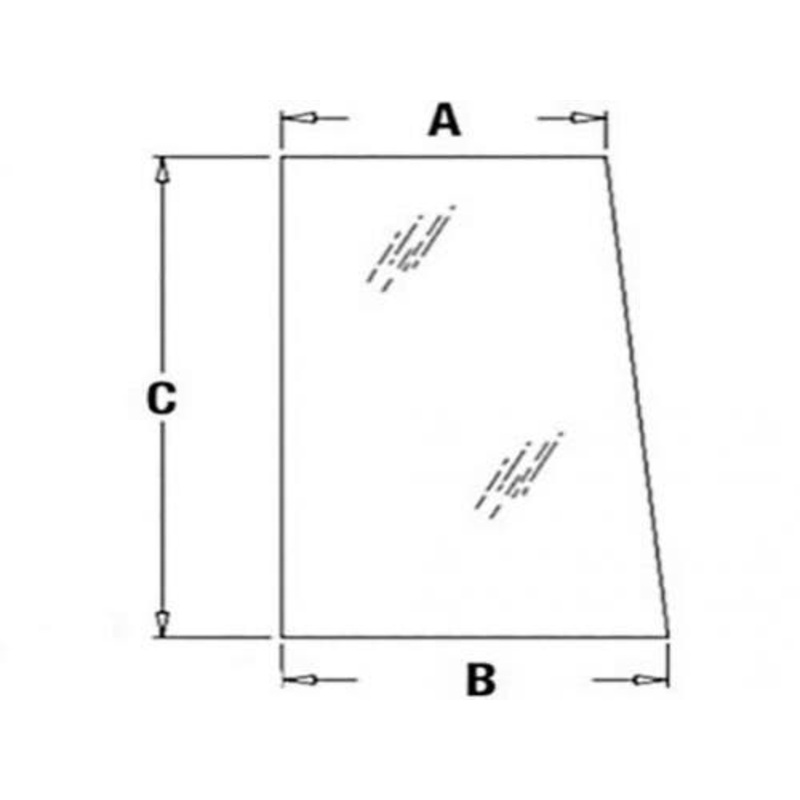 Cab Glass - Side Upper fits John Deere 210 210C 310 310C 315 315C 315CH 410 410B 410C 415 415B 510 510B 510C 515B 610 610B 610C 710 710B 710C T113465