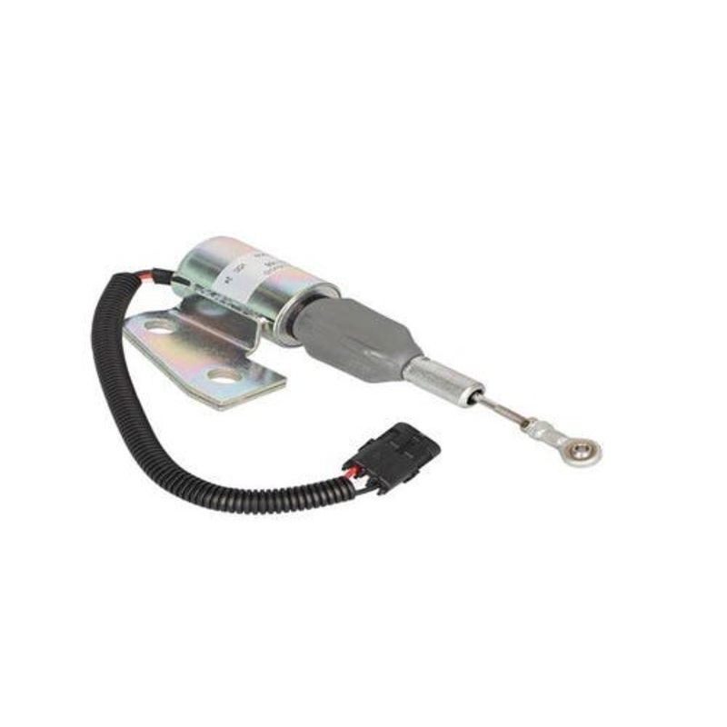 Fuel Solenoid Assembly - 24V Angle Bracket fits Case CX130 9010B 9020B CX130 521D 621B 621C 821C 9010B 9020B 9030B 621D CX160 850G 87420953 3931590