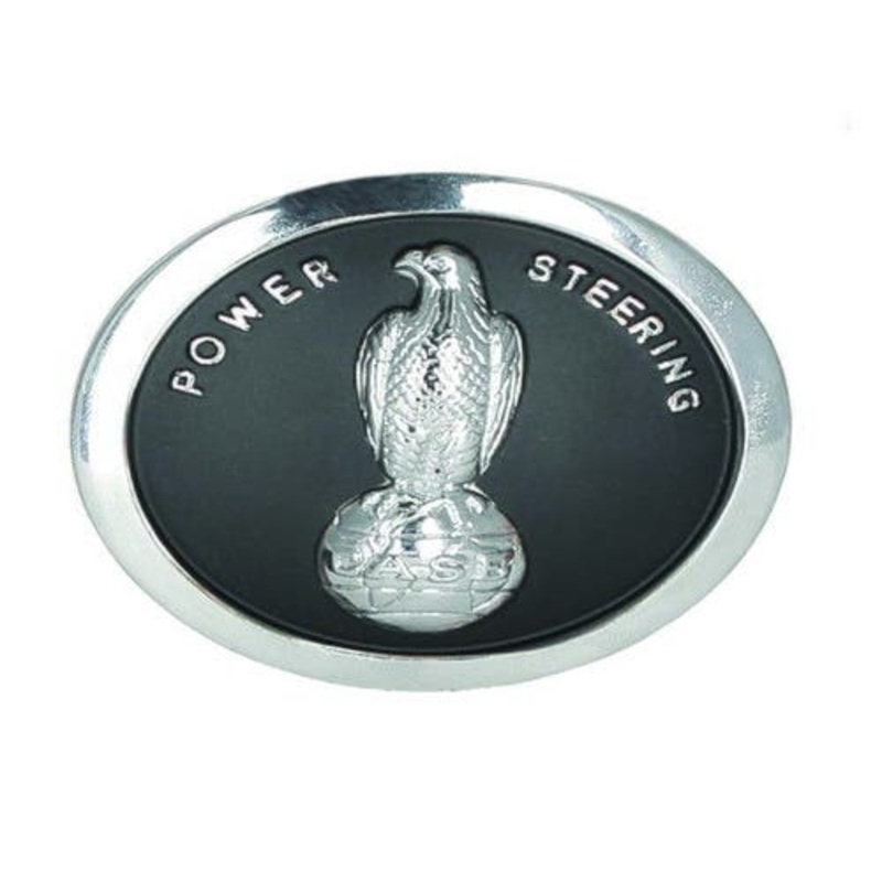 Steering Wheel Cap - Chrome with Black Background fits Case 300 430 470 530 540 570 630 730 830 930 1030 310 310B 320 320B 420B 430CK 530CK A20475