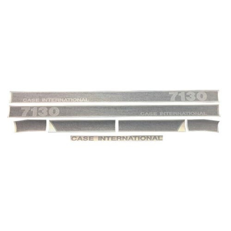 Hood and Cab Stripe Decal Set - Early Large Number fits Case IH 7130