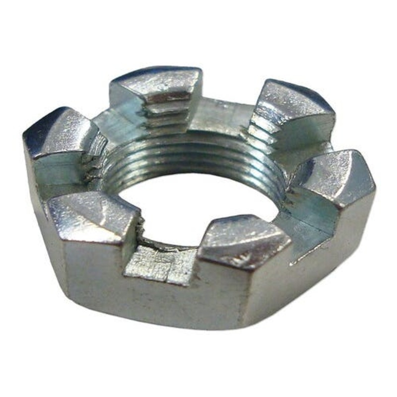Slotted Hex Nut 7/16" fits John Deere B H 50 AB4254R B3129R fits International H M Super H Super M Super MTA W6 300 350 400 450 125357 fits Ford 9N