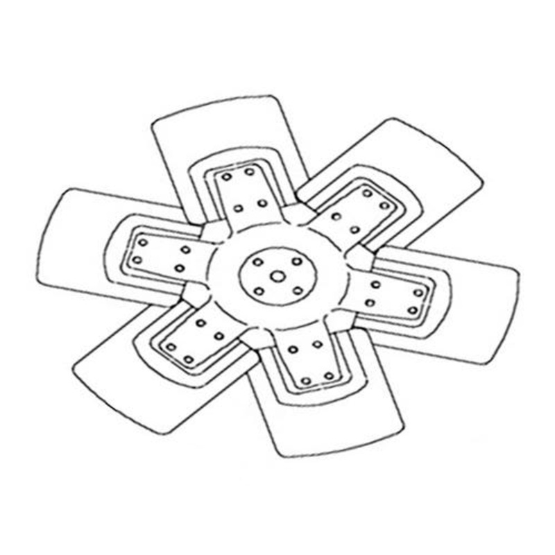 Fan Blade - 6 fits Ford TW10 TW20 TW30 9700 D5NN8600G