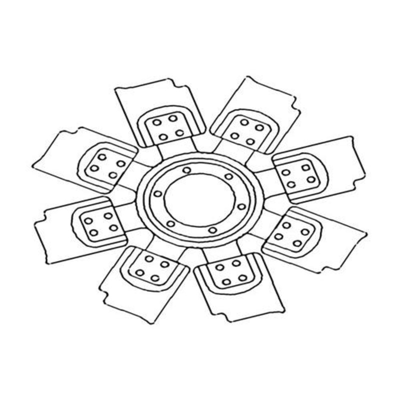 Fan Blade - 8 fits John Deere 4050 4055 4250 4255 4450 4455 AR94950