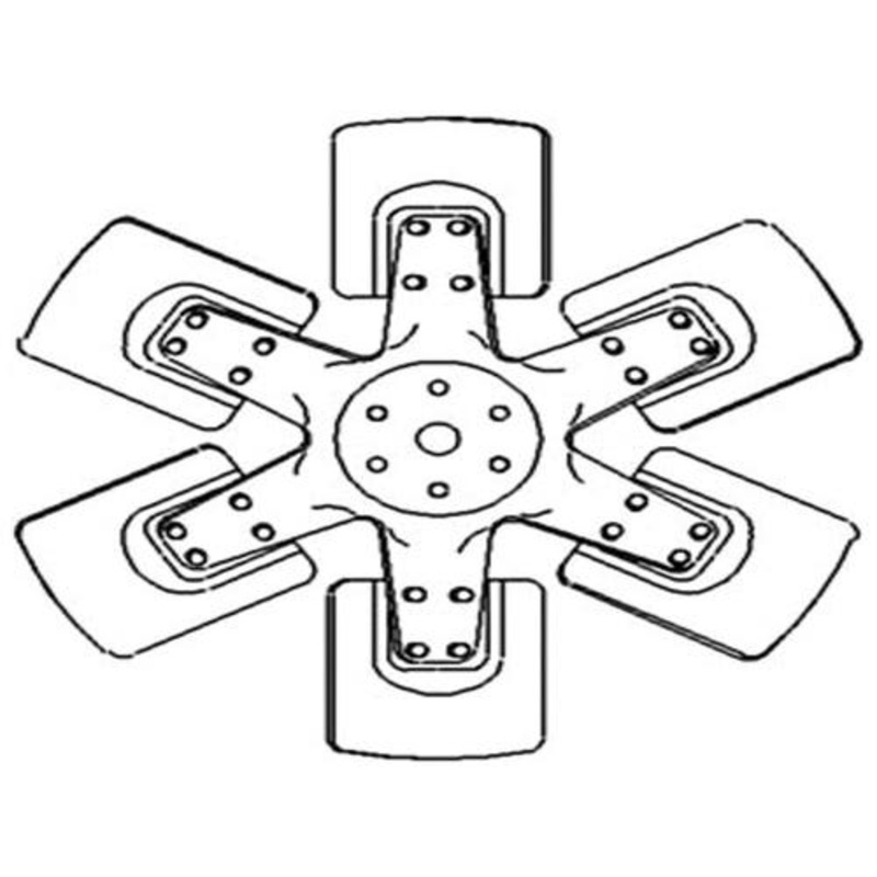 Cooling Fan - 6 Blade fits International Hydro 100 886 986 1066 1086 1466 1468 1486 3388 4166 4186 6388 69759C3 69759C2 69759C1 531229R1