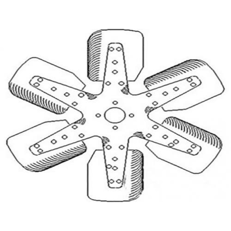 Cooling Fan Blade - 6 Blade fits Case 770 870 A21456 A23106 A33657 A173030