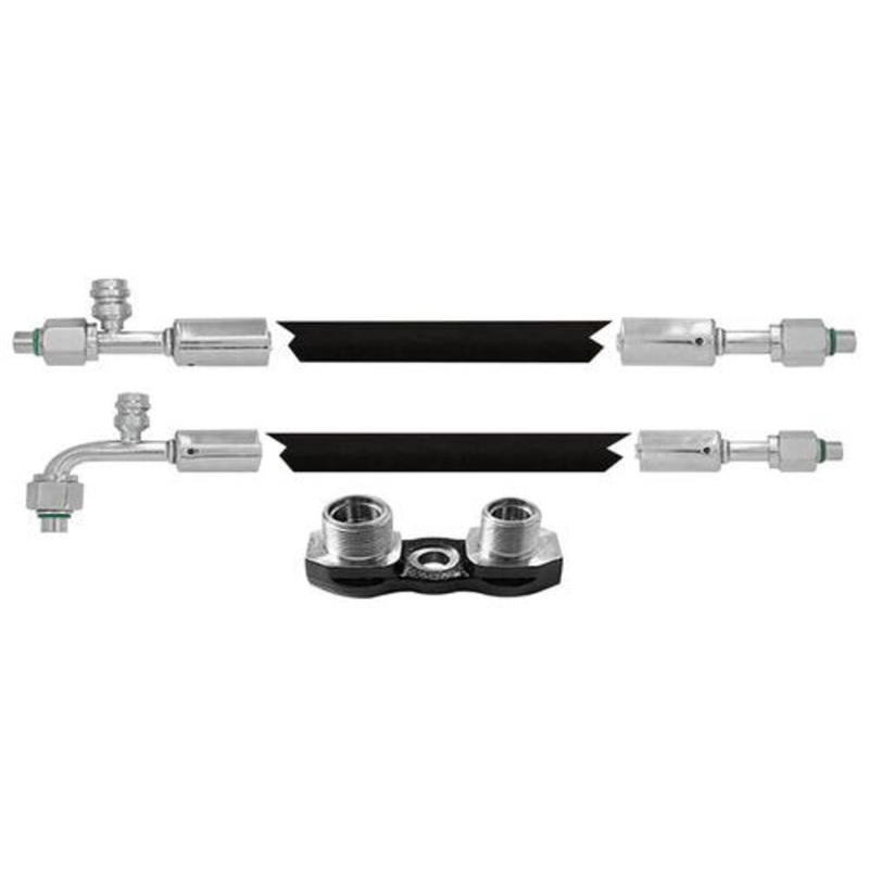 Hose Assembly 2 Piece Hose Kit with Manifold fits Massey Ferguson 5470 4277960M3 4278323M3 fits AGCO LT90A 4277960M3 fits Allis Chalmers 4278323M3