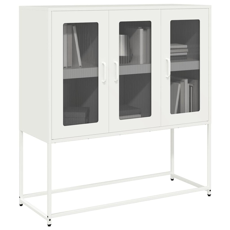 Buffet blanc 100,5x39x107 cm acier lamin  froid