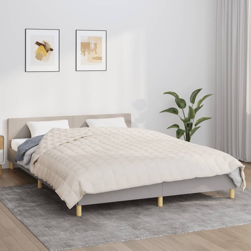 Couverture leste Crme clair 220x240 cm 11 kg Tissu