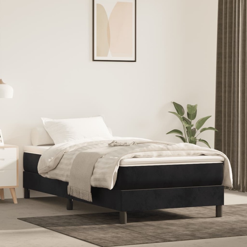Matelas  ressorts ensachs pour enfants noir 80x160 cm velours