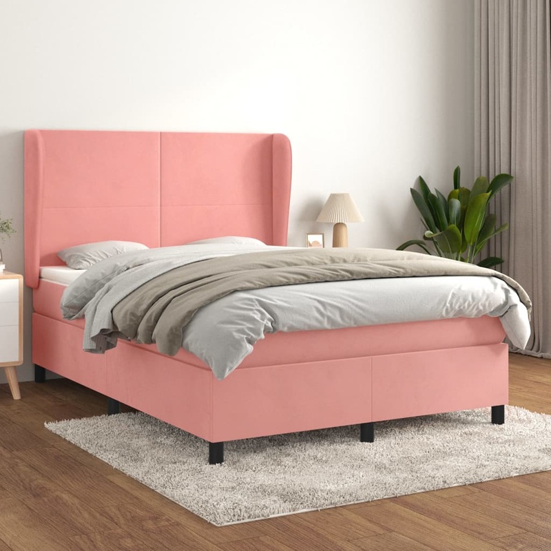 Sommier  lattes de lit avec matelas Rose 140x200 cm Velours