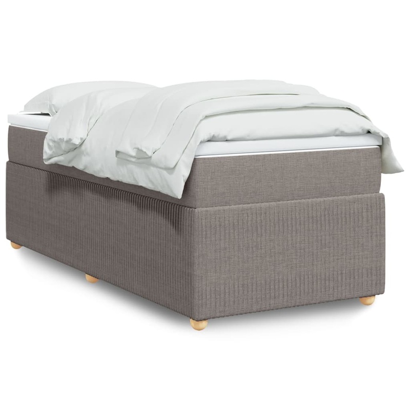 Sommier  lattes de lit avec matelas Taupe 90x190 cm Tissu